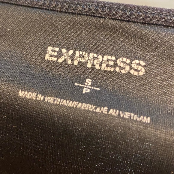 Express Size S, black spaghetti strap sparkly tank top w/ sheer lace trim! - Picture 5 of 8